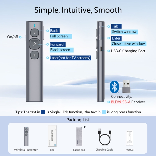 N95 BLE Wireless Presenter